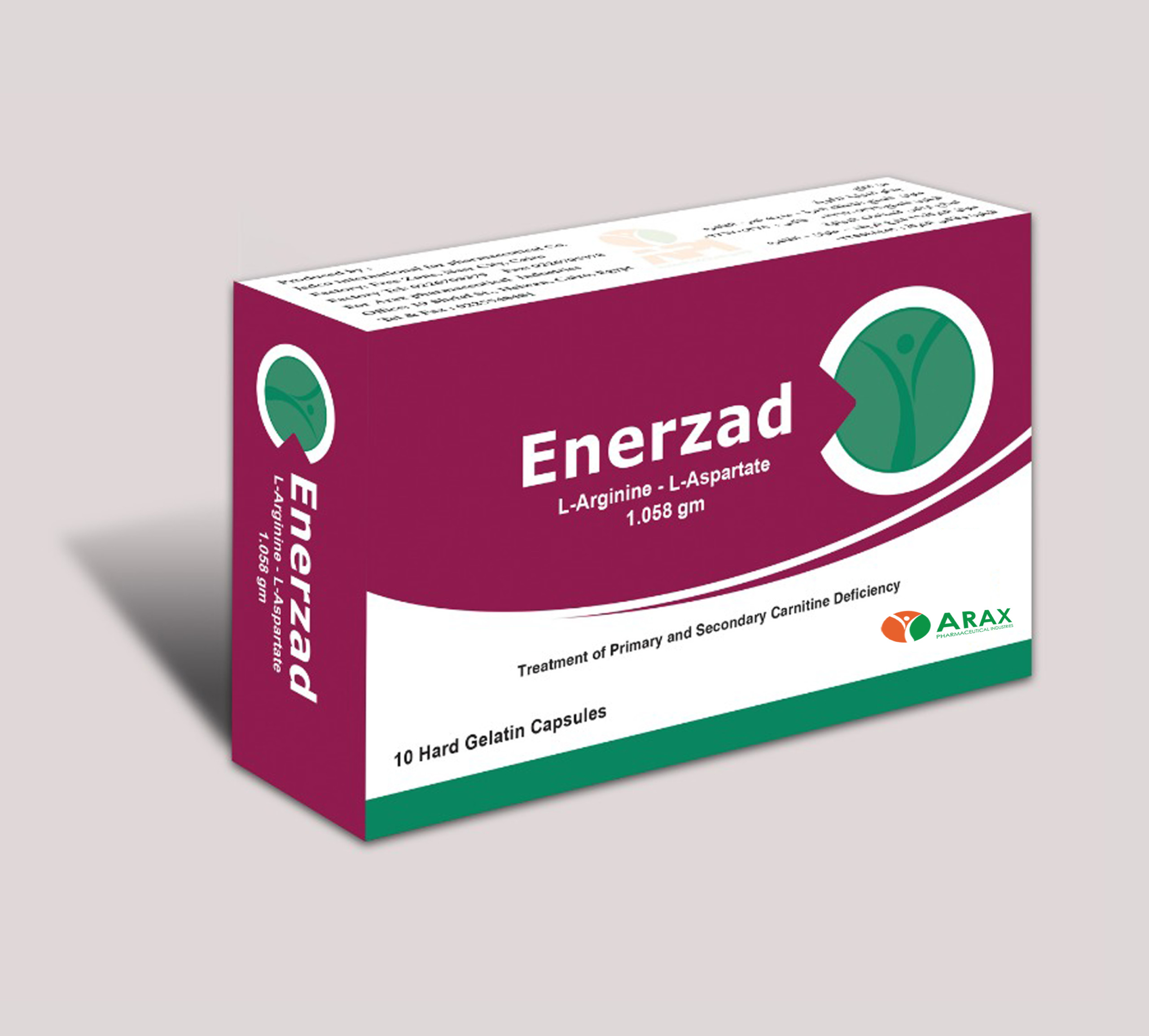 Enerzad (LArginine LAspartate) Arax Pharmaceutical Industries Egypt